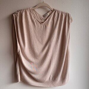Totême Asymmetric Linen-Blend Sleeveless Top – Oversized